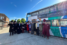 Major of Winchester, Cllr Russell Gordon Smith, Trailblazer Marry Curry, Brother John Green and fellow brothers and supports from the Hospital of St Cross