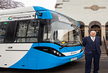 stagecoach electric vehicle with Douglas Robertson