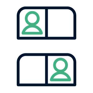 Diagonal seating