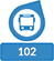 bus on map icon