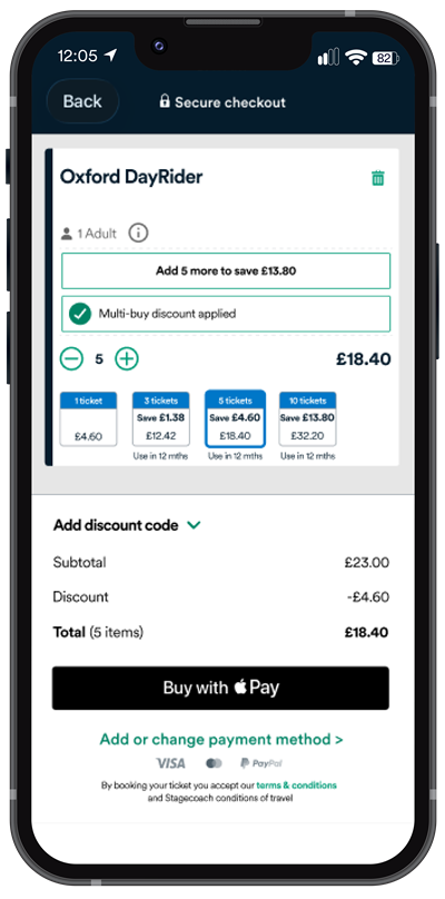 App Screenshot of Oxford Multi-Buy