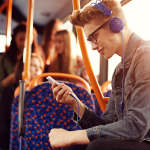 Teenager on the bus