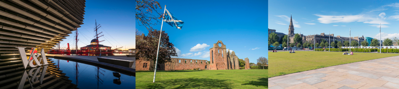 X7 promo page image of V&A Museum in Dundee, Arbroath Abbey and Dundee Science Centre