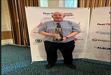 Brian Mackie at the Bus Driver of the Year Awards