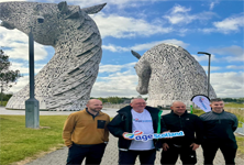 Stagecoach team at Kelpies in Falkirk