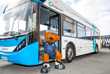 Sammy the Tammy with a Stagecoach Bus