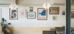 a wall with Pink Floyd posters
