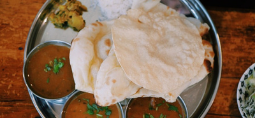 a variety of Indian foods