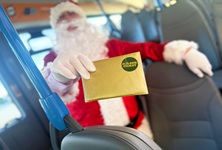 Santa christmas golden ticket