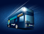 'Something silent is stopping near you' with bus graphic