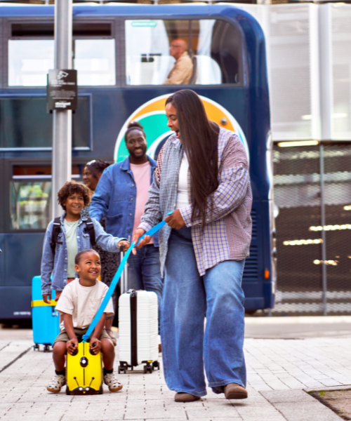 Family with going on holiday