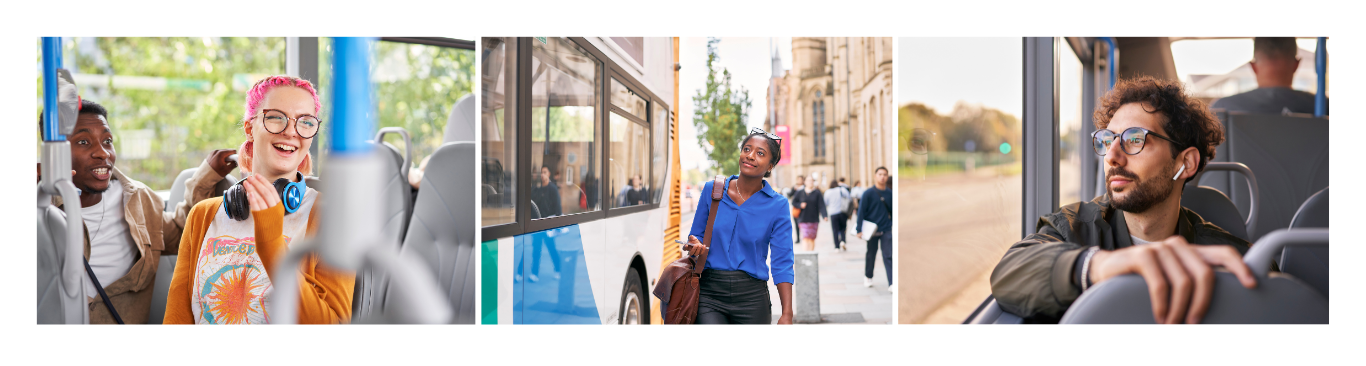 People traveling on the bus