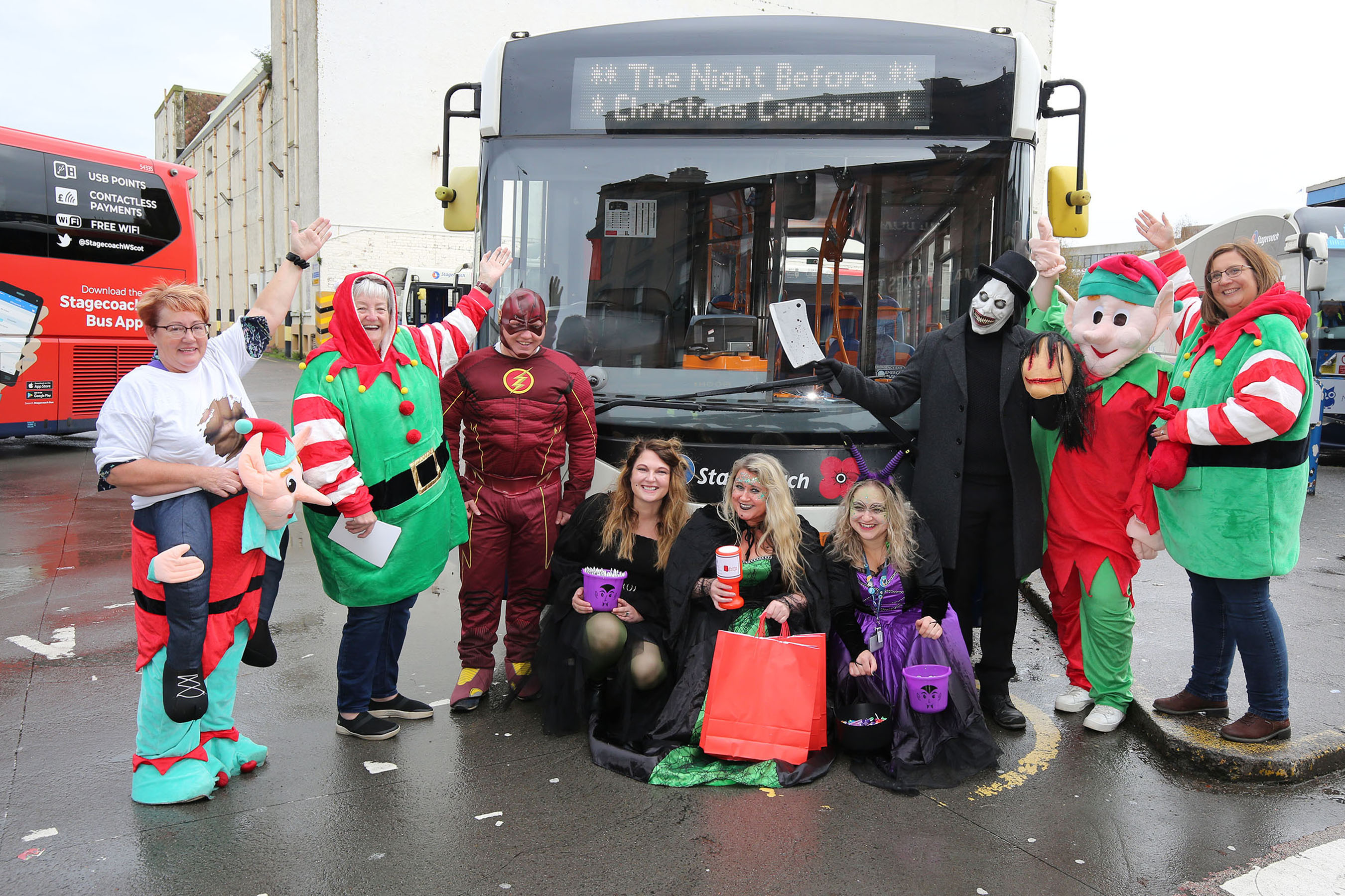 NB4CC Halloween sprits fundraising Stagecoach West Scotland