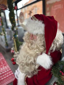 Santa on a Stagecoach bus