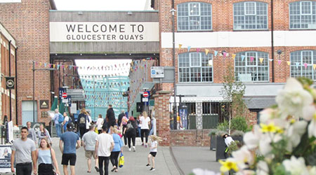 A photograph of Gloucester Quays Shopping Outlet.