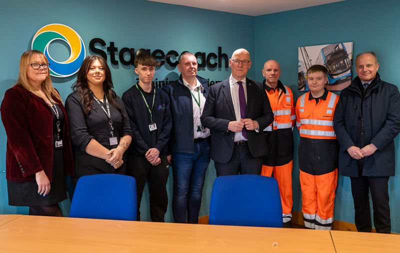Scottish First Minister and Stagecoach North Scotland Employees