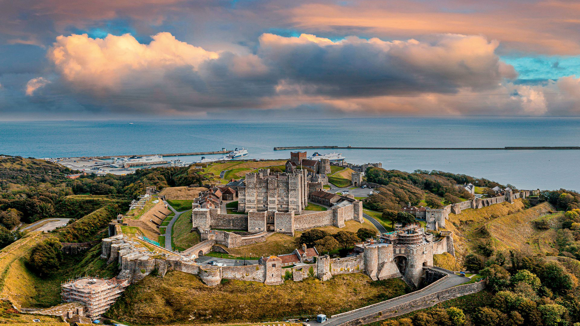 Dover Castle from above
