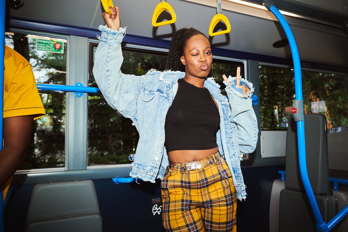 Student on a bus