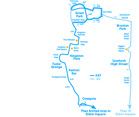 X47, 49 map